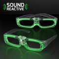 Sound Activated Lights Green Party Shades, 80s Style - Blank